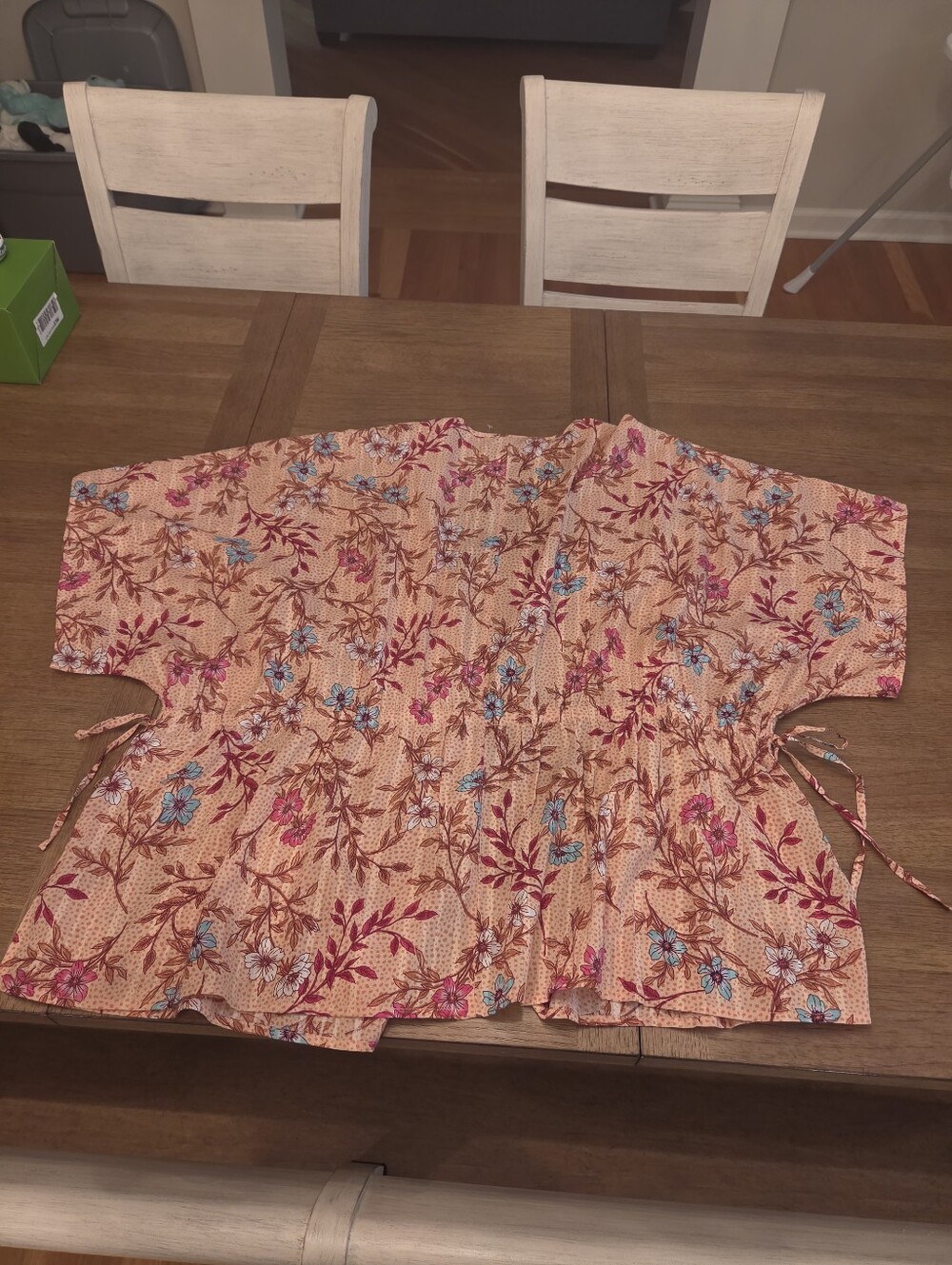 Haute Hippie Teibal Floral Kimono Wrap Top Size Large